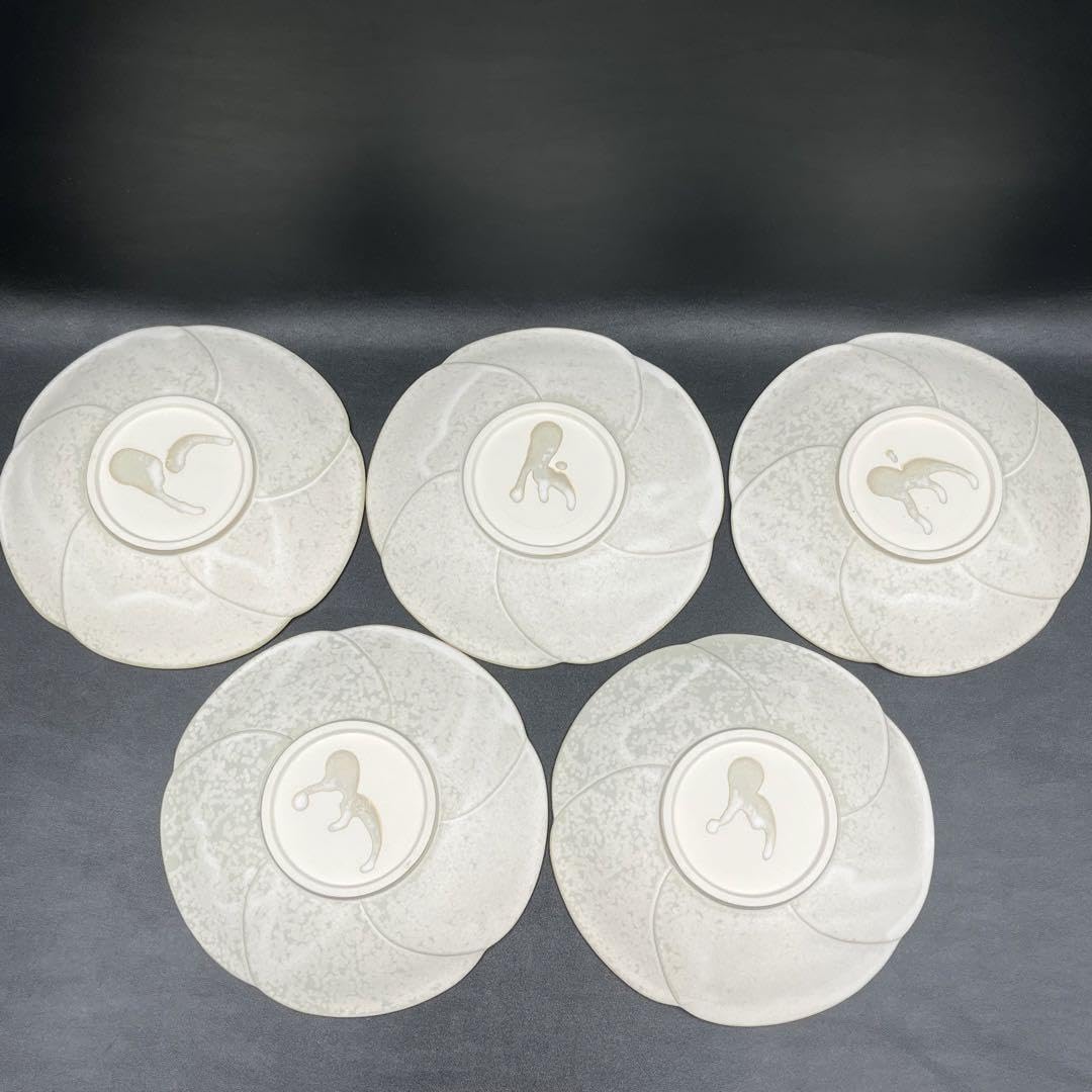 Amazon | 453-1 清水焼雲楽窯斎藤雲楽中皿五客セット 検 和食器青抹陶